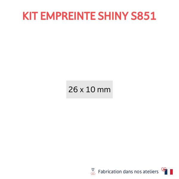 Empreinte Tampon Shiny S851 - 26 x 10mm