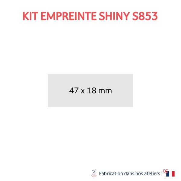 Empreinte Tampon Shiny S853 - 47 x 18mm