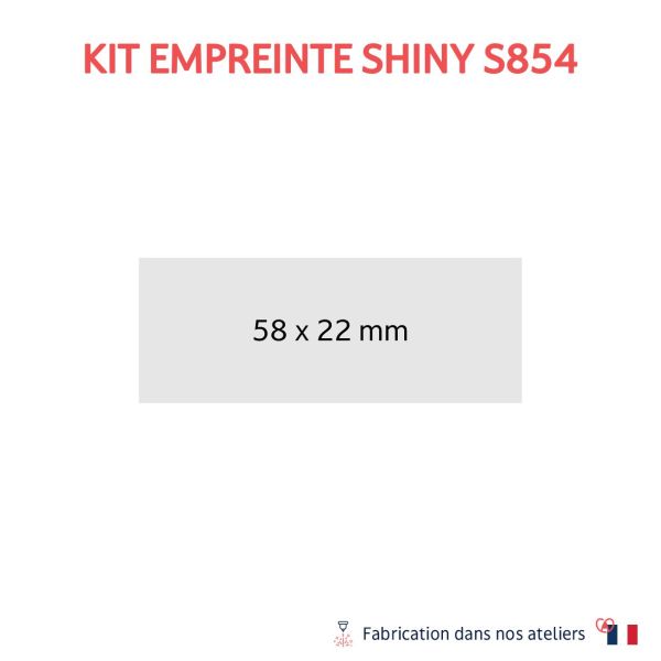 Empreinte Tampon Shiny S854 - 58 x 22mm