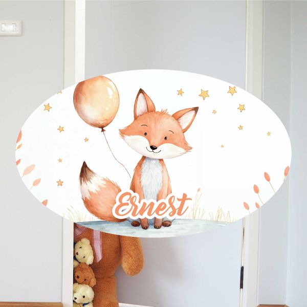 Plaque Chambre d'enfant - Renard Mignon