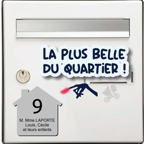 Plaque de Boîte aux Lettres Personnalisée - Silhouette Maison 10x10cm