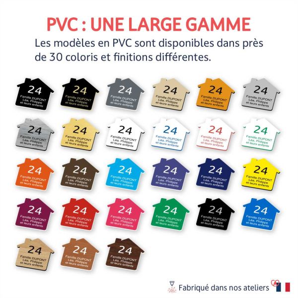 Plaque de Boîte aux Lettres Personnalisée - Silhouette Maison 10x10cm