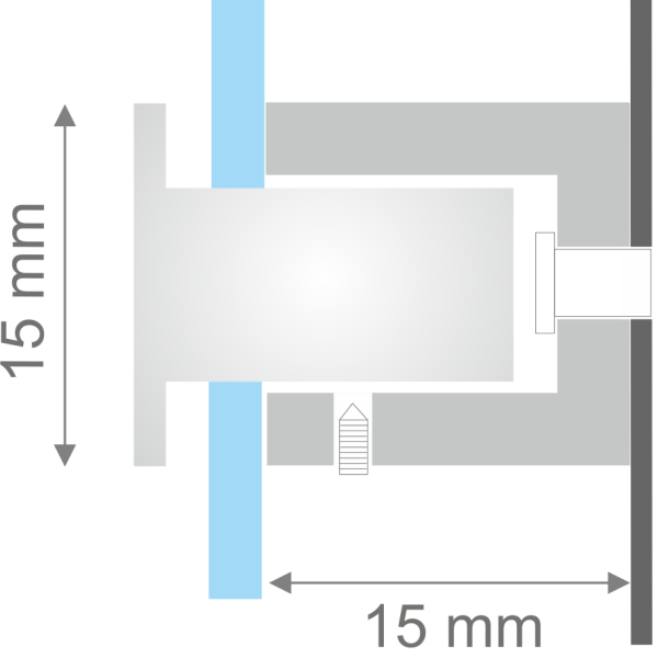 Entretoise inox - vis et chevilles (lot de 2)
