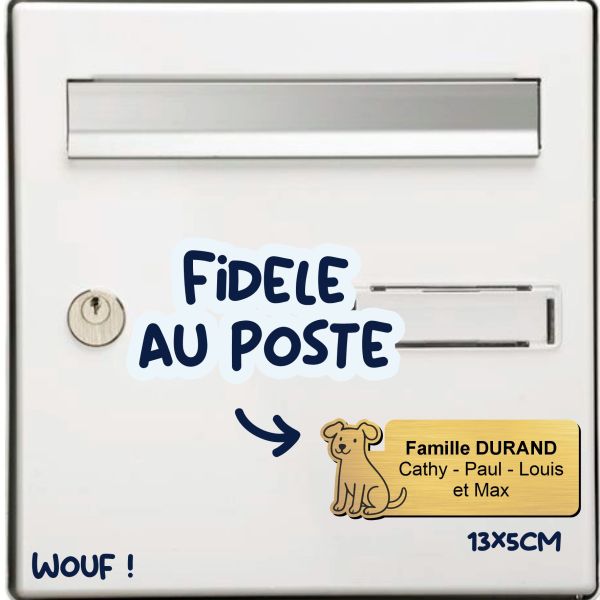 Plaque boite aux lettres Chien