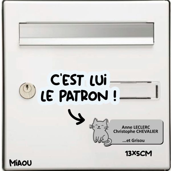 Plaque boite aux lettres Chat