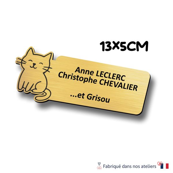 Plaque boite aux lettres Chat