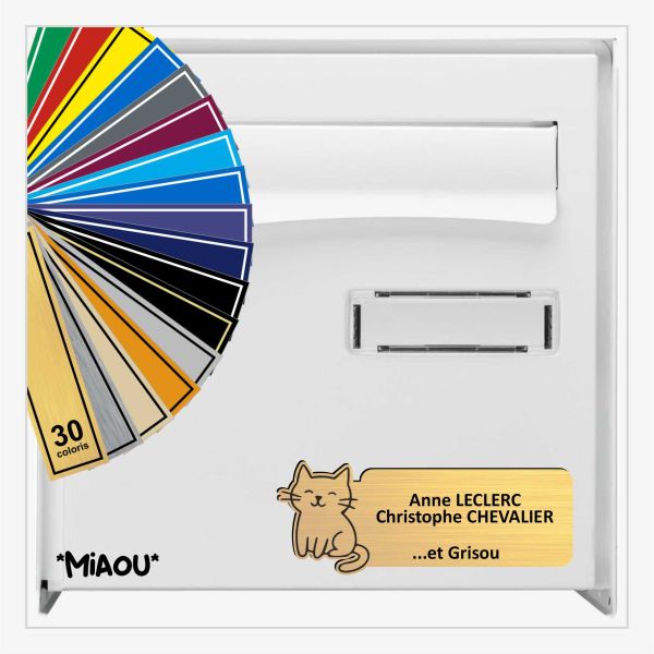 Plaque boite aux lettres Chat