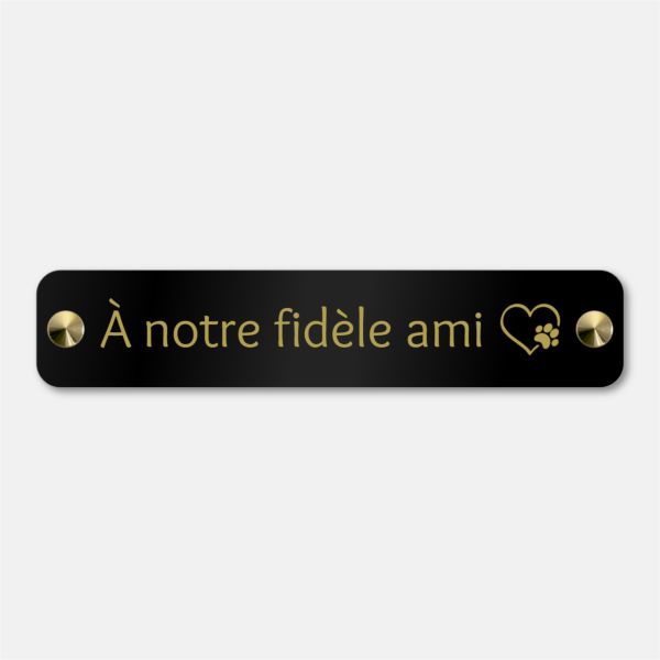 Plaque funéraire chien personnalisable en plexiglas