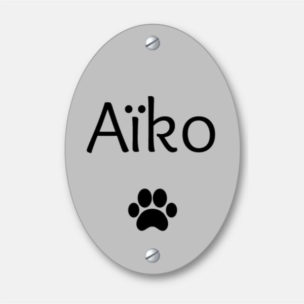 Plaque funéraire chien personnalisable PVC éco