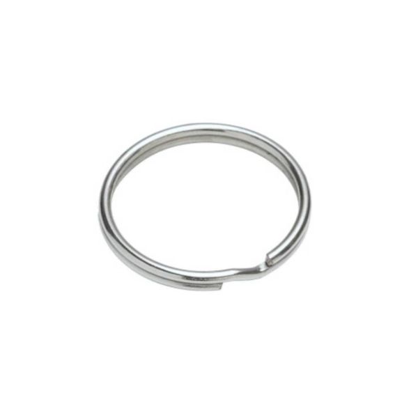 Anneau rond de porte-clés - NICKELÉ -18 mm