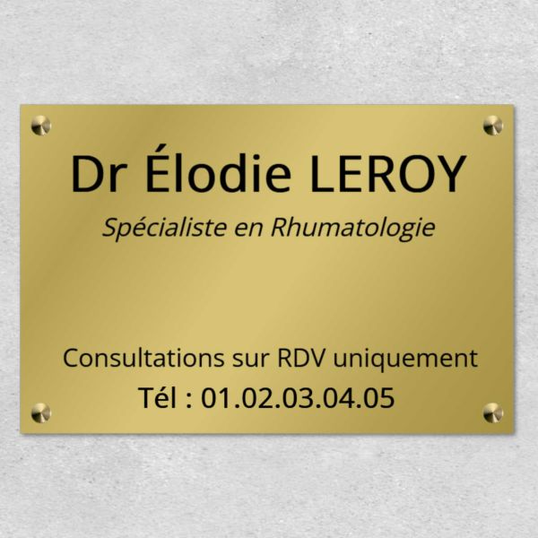 Plaque Professionnelle Médecin & Spécialiste sur mesure
