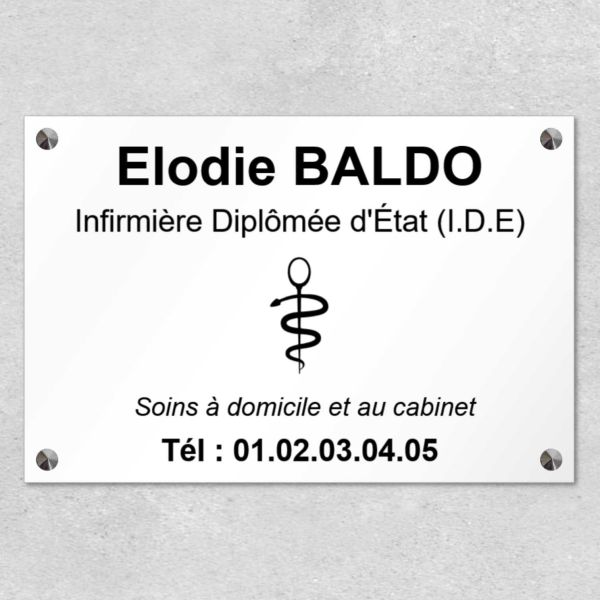 Plaque Professionnelle Infirmier / Infirmière