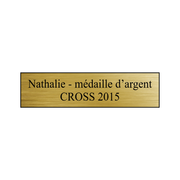 Plaque pour trophée gravée sur mesure