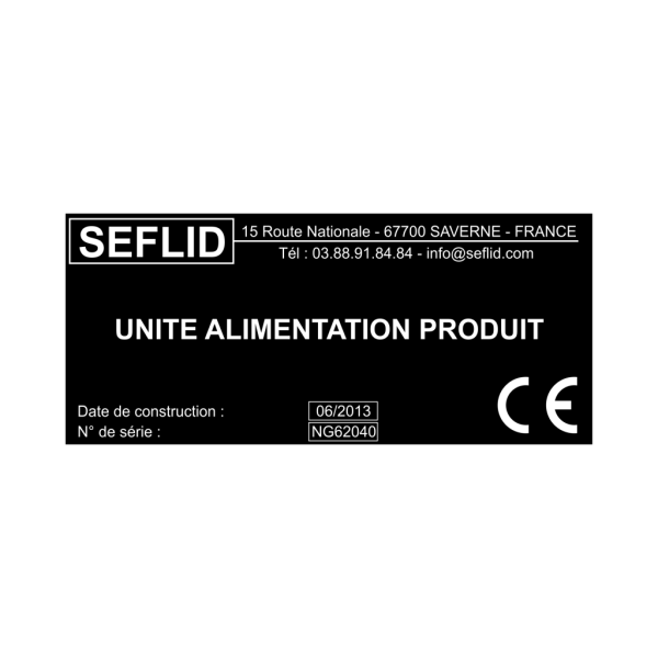 Plaque Machine / Constructeur / Firme en aluminium anodisé