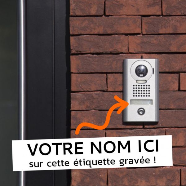 Etiquette gravée pour sonnette sur-mesure