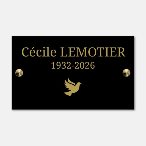Plaque professionnelle gravée