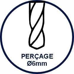 1 trou de perçage Ø6mm