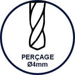 1 trou de perçage Ø4mm