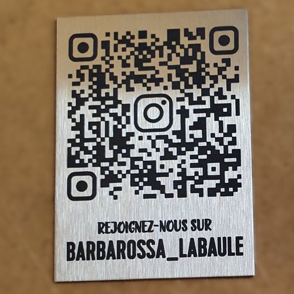 Série de plaques en inox brossé